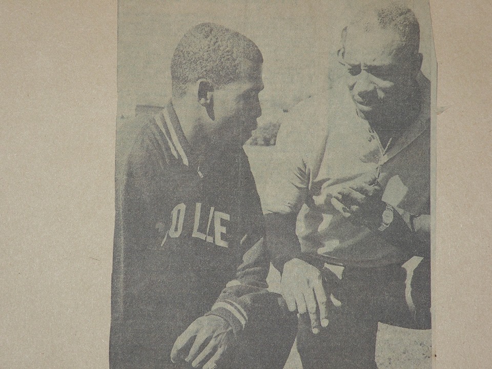 Edwin with Coach Dr. LeRoy T. Walker