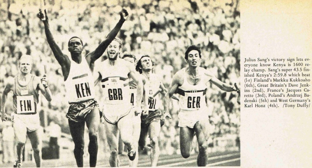 Article Winning the Gold for Kenya in the 4x400m Relay 1972 Munich Olympics