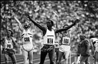 43.5 second anchor leg to help Kenya win the 4 x 400 meter Relay 1972 Munich Olympic Games